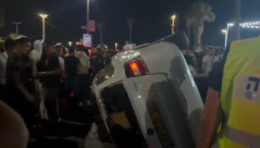 اصابات اثر الاعتداء على مركبة في بات يام